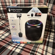 Singing Machine Sing Cast Max Stand-Alone Karaoke Machine, Stand,  LED Lights