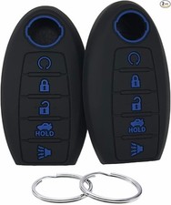 Silicone Rubber Key Fob Cover Compatible with Altima SR Armada SL Maxima Murano