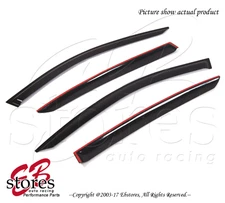 Black Tinted Out-Channel Vent Visor Deflector 4pcs For 2014-2016 Infiniti Q50