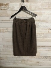 Ralph Lauren size 10 vintage houndstooth pencil skirt in wool