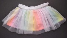 Garanimals Rainbow Striped Tutu Skirt Size 0-3 Months Ballerina Baby Tulle EUC