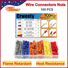 100PCS Wire Connectors Nuts Electric Wire Cap Insulating Insert Twist Electrical