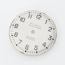 DIAL ONLY -Bulova ACCUTRON 214 WRIST WATCH - RAILROAD APPROVED - Arabic Numerals
