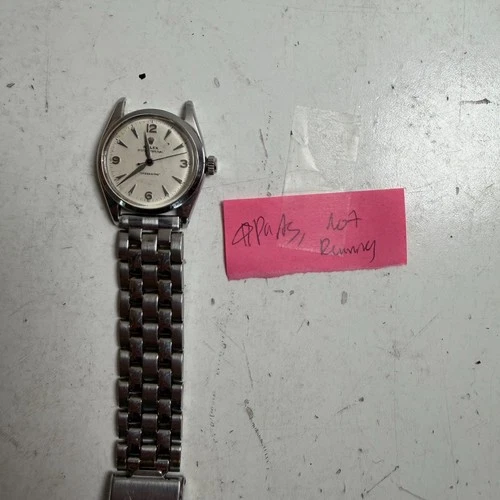 VTG Rolex Oyster Perpetual Speedking Silver-Tone Analog Wristwatch - For Parts