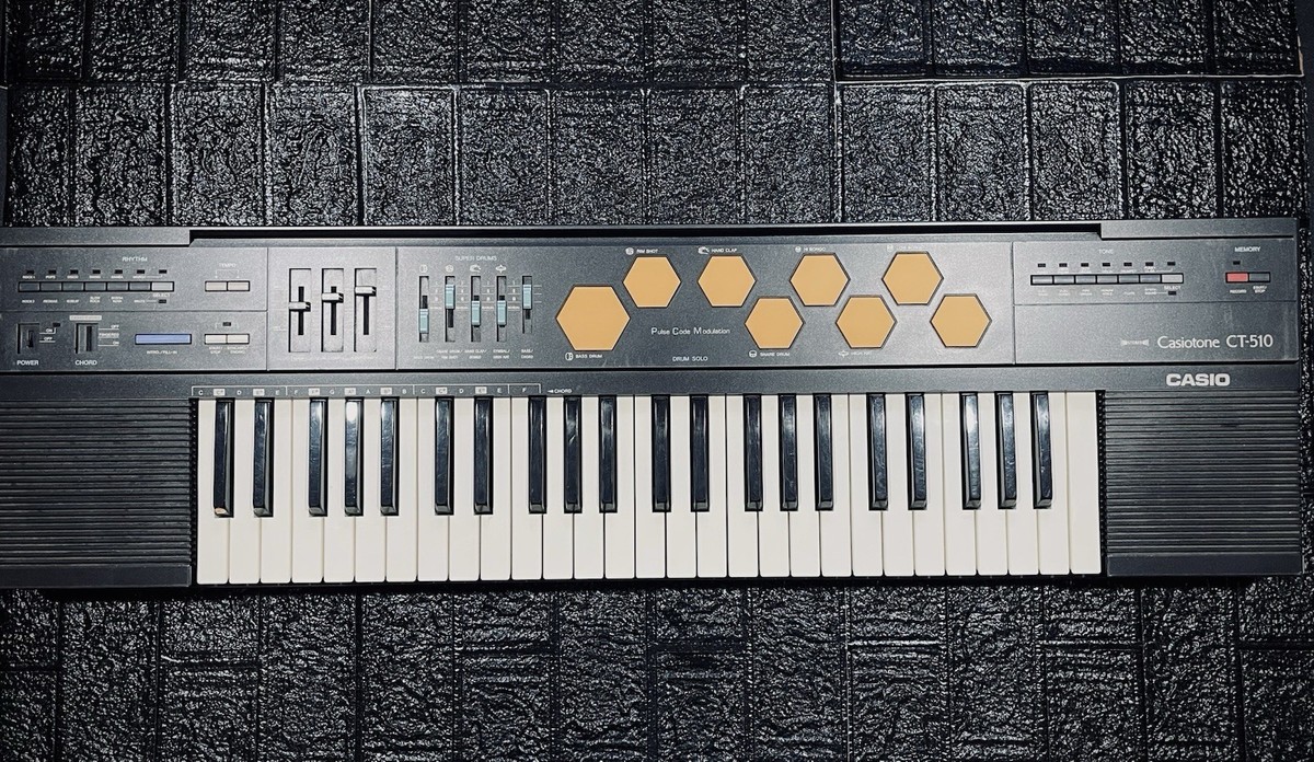 1987 Casio Casiotone CT-510 Super Drum (8) Drum Pads Keyboard w