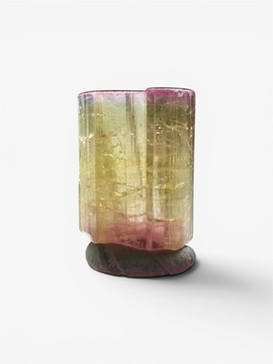 Saturated Multi Colour Terminated Tourmaline Crystal From Paprok Mine Afg