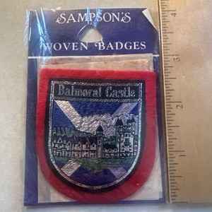 Vintage Sampson's Woven Badge Balmoral Castle Metallic Finish