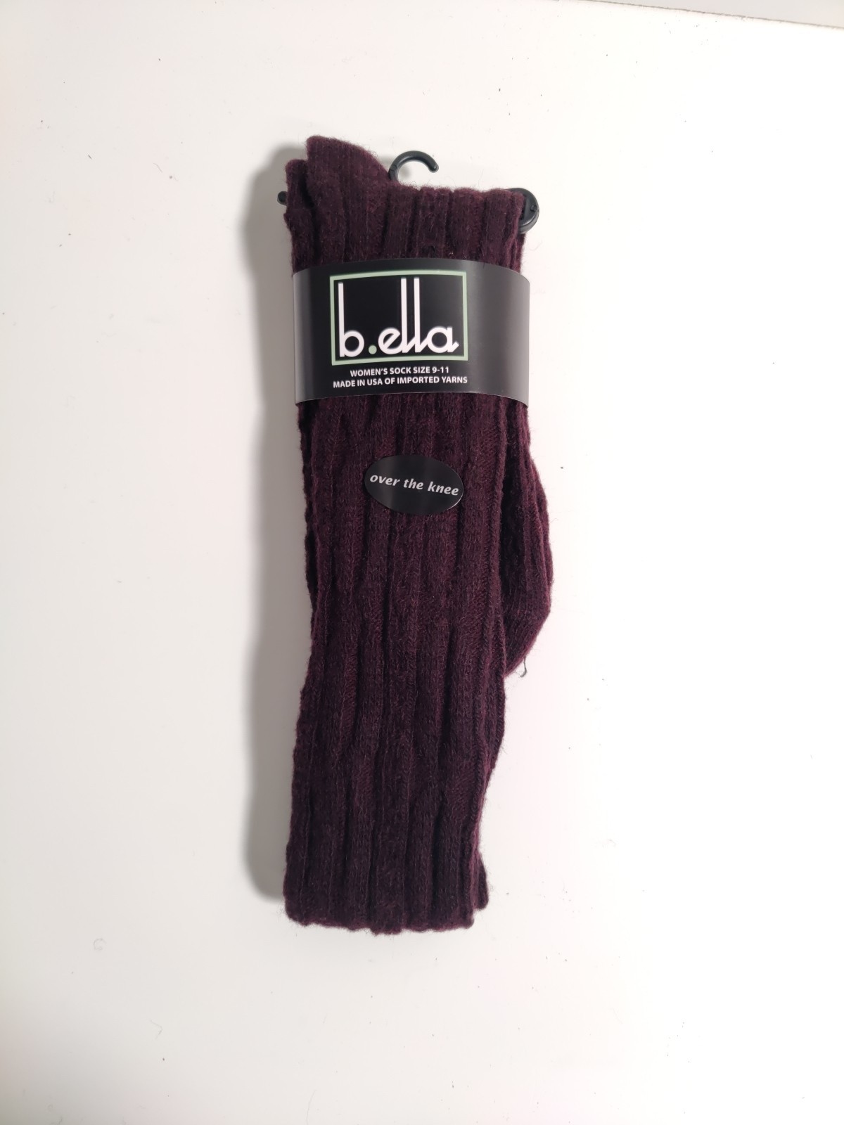 b.ella - Woman's tall socks - maroon - Cashmere blend - Made in USA **O23**