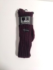 b.ella - Woman's tall socks - maroon - Cashmere blend - Made in USA **O23**