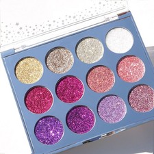 Kara spark 12 Color Sparkle Glitter Eyeshadow Makeup Palette Festival Party Glam
