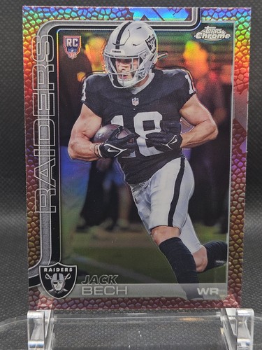 2025 Topps Chrome Jack Bech Rookie RC Football Leather Refractor #388 Raiders