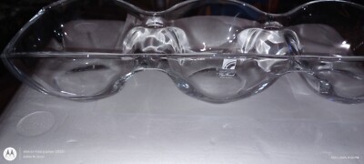 Three Section Divided Server, Light & Music, Luigi Bormioli Crystal