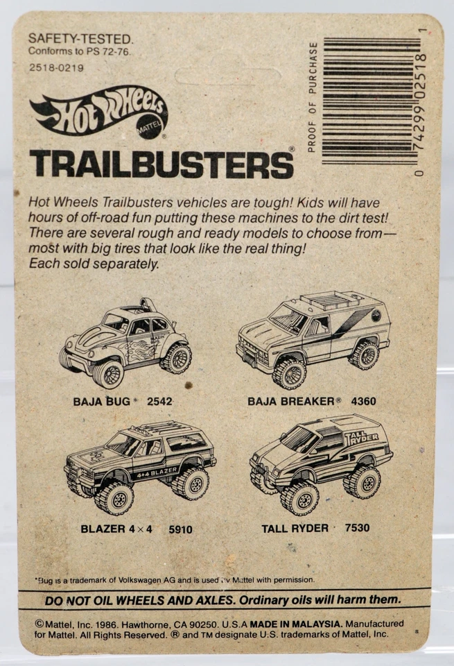 Vintage Hot Wheels Shell Shocker Action Command Series - 2518 NRFP 1986 Olive - Image 4 of 4