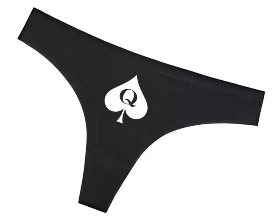 Queen of Spades Thong Women’s Sexy & Breathable QOS Hotwife Cuckold Swinger - Image 4 of 4