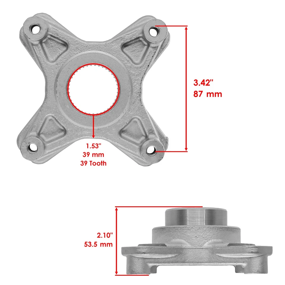 Rear Brake Disc w/Bolt & Flange for Honda TRX400X 2009 2010 2011 2012-2014 - Image 3 of 4