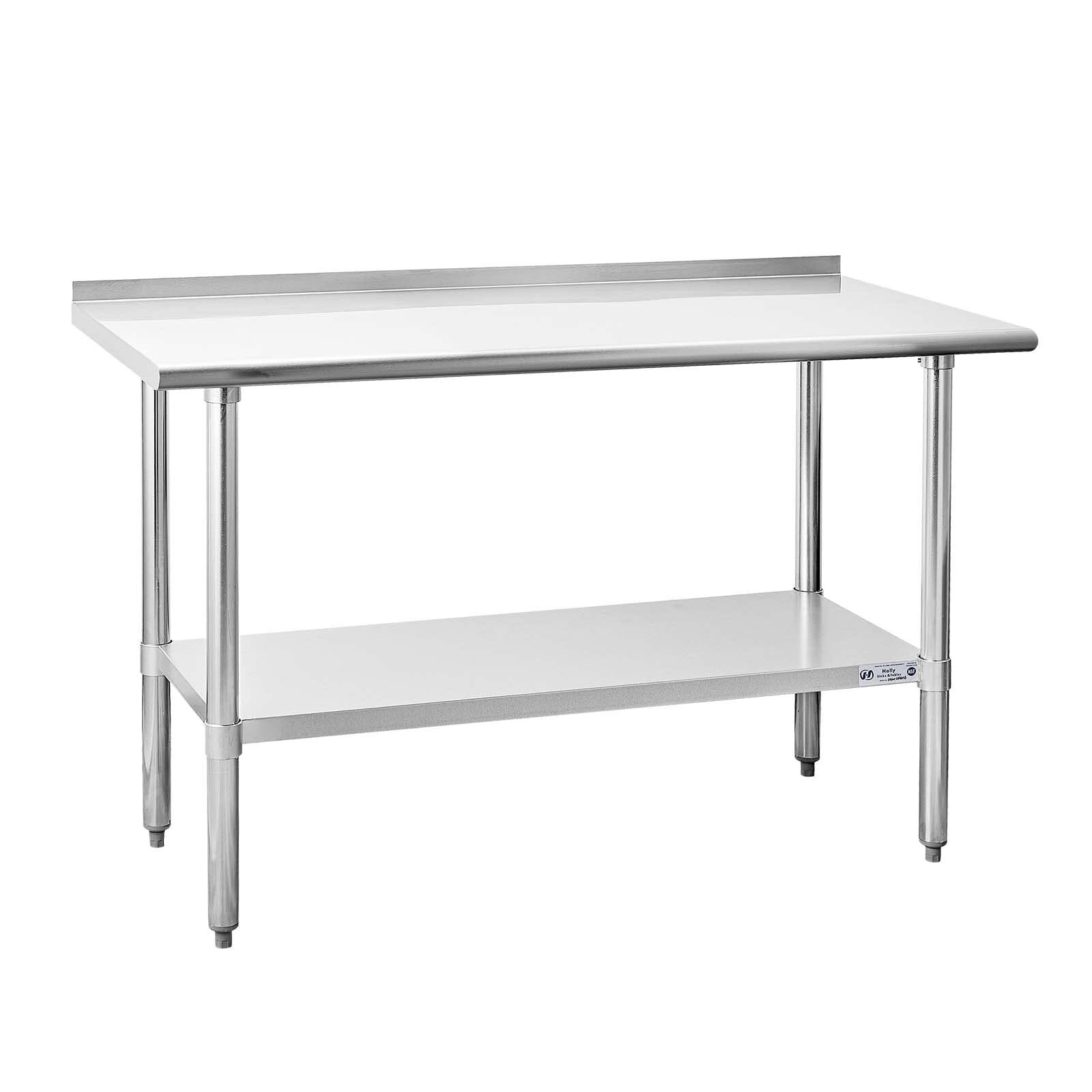 Hally Sinks & Tables H Stainless Steel Table for Prep & Work 24 x 60