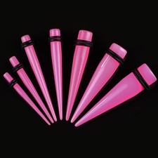 1,6 -12mm Allargamento Dilatatore Fucsia Rosa Orecchio Ristretto Acryl Plug Neon