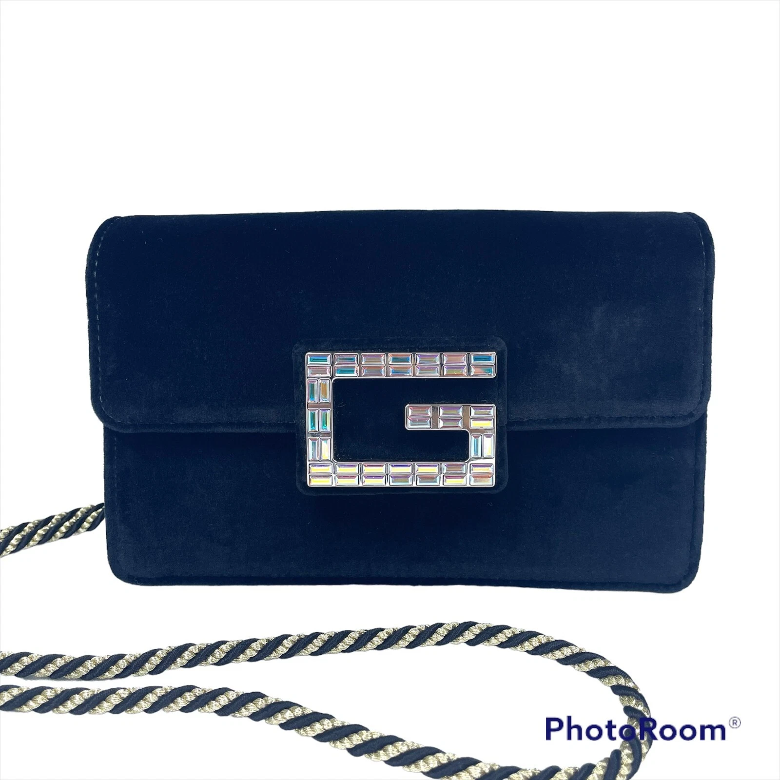 Sac bandoulière GUCCI Broadway velours noir femme authentique du Japon occasion