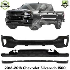 Front Bumper Primed & Valance Kit For 2016-2018 Chevrolet Silverado 1500
