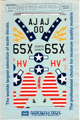 1/48 Microscale Decals (48-0068) P-47D Thunderbolts