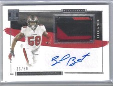 SHAQUIL BARRETT 2021 PANINI IMPECCABLE ELEGANCE PATCH AUTO #D 33/50