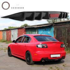 For Mazda 3 Mazdaspeed 3 Rear Lower Bumper Diffuser Spoiler Splitter Lip 6 Fins
