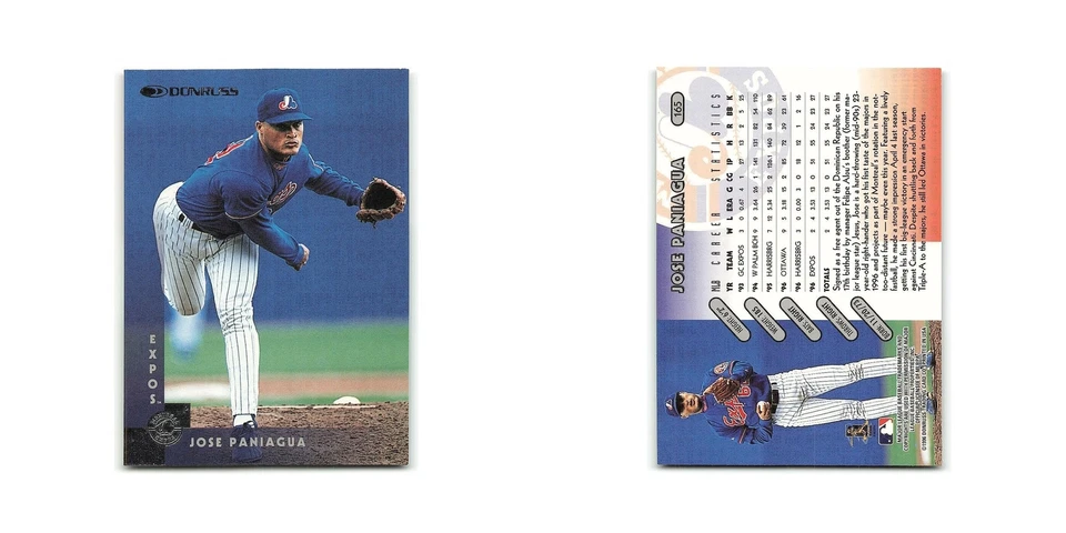 Jose Paniagua 1997 Donruss #165 Montreal Expos Baseball Card NM - Image 3 of 3