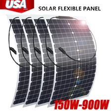 150W-900W Complete Solar Panel Kit Power Generator 40A Home 110V Grid System