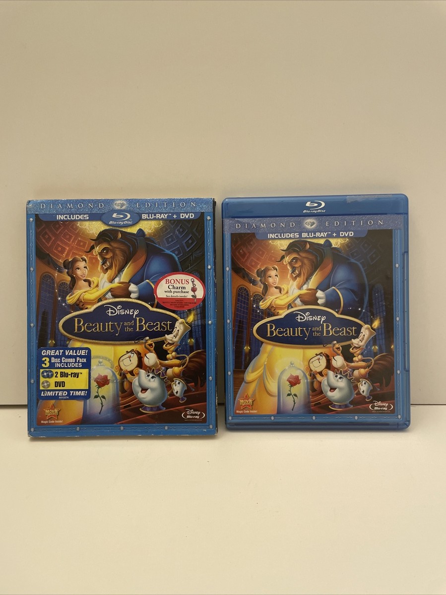 DISNEY BEAUTY AND THE BEAST DIAMOND EDITION 3 DISC BLU RAY WITH