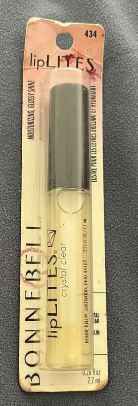 Vintage NOS Bonne Bell LipLites Lip Shine 434 Crystal Clear .26 fl oz Gloss