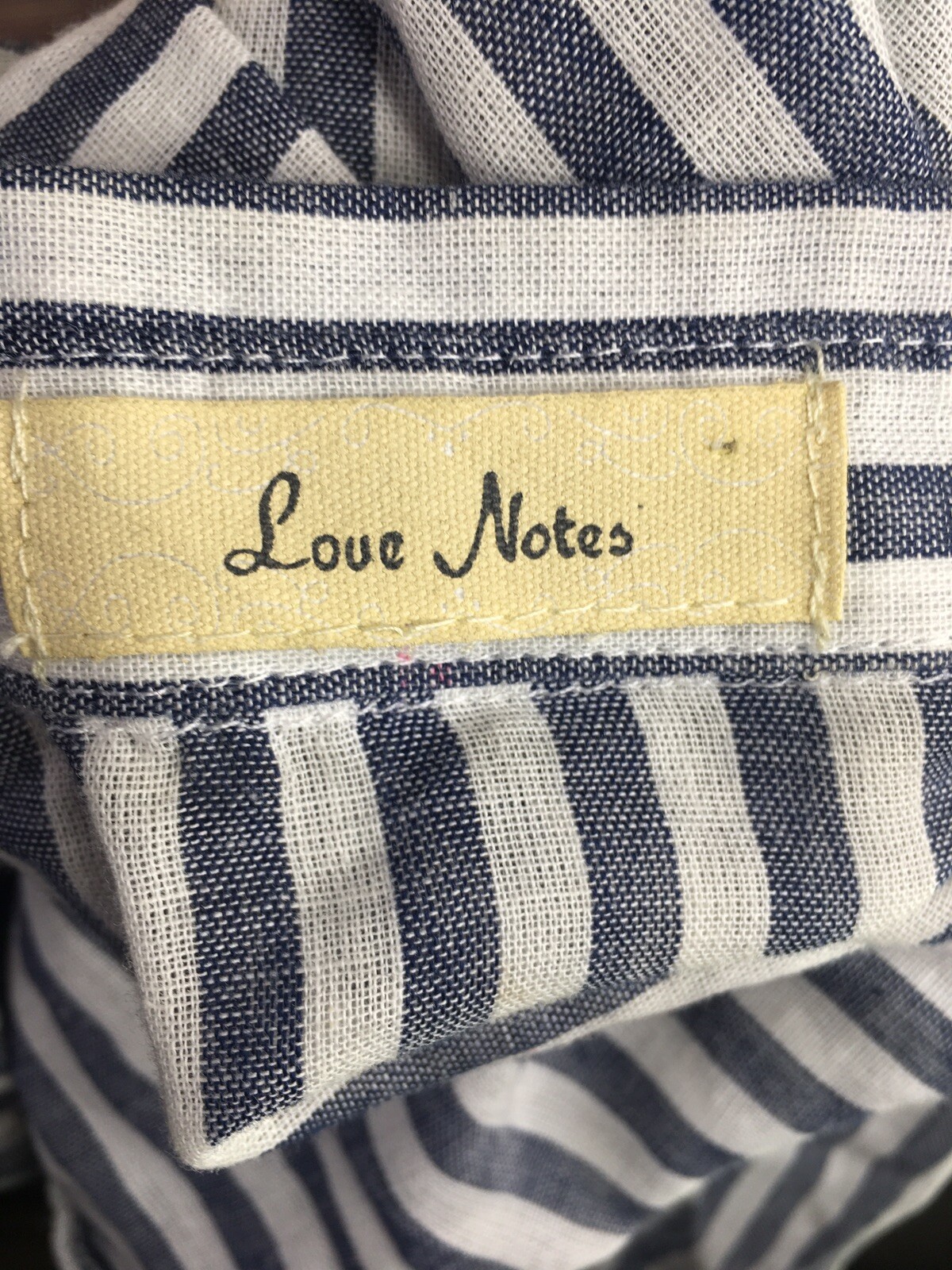 Love Notes Romantic High Low Button Front Blue Wh… - image 7