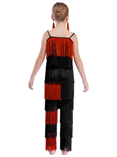 Girls Outfits Dress-up Crop Tops And Pants Show Costumes Solo Dancewear Teens - Picture 45 of 88