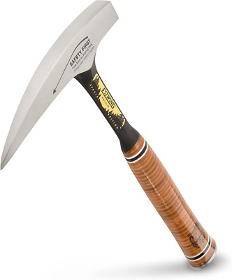 Special Edition 22 Oz Rock Pick with Leather Grip & Pointed Tip - E30SE