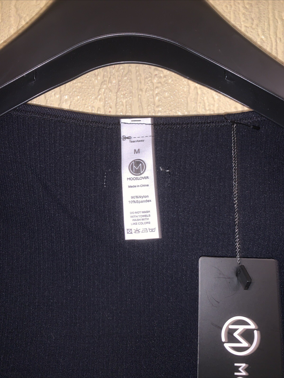 Mooslover Medium Jumpsuit Women’s Black Ribbed Long Sleeve Seamless UK