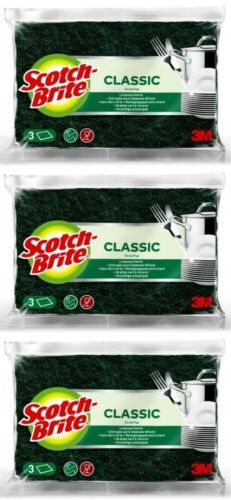 9 x Scotch-Brite classico resistente scozzese per pulizia durevole pastiglie per lavaggio - Foto 1 di 1