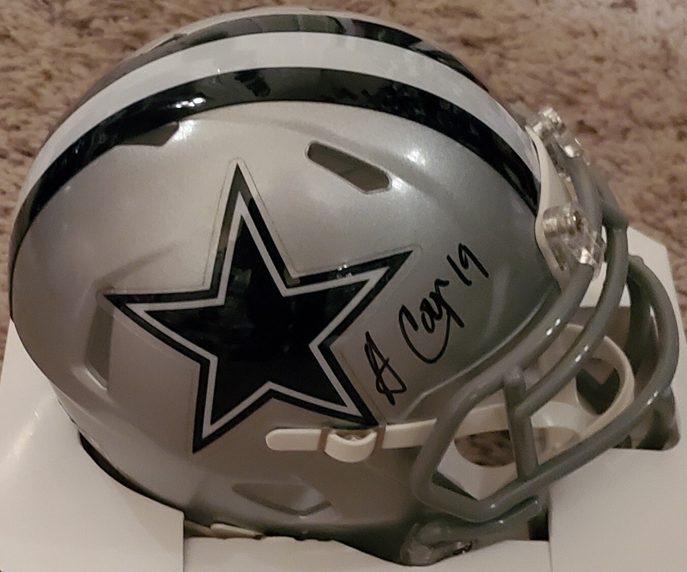 Amari Cooper Signed Dallas Cowboys Speed Mini Helmet