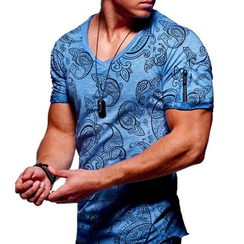 T-Shirt Tops Muskel Tee Shirts Herren T Shirt Neu eingetroffen Kurzarm T Shirt Männer - Bild 9 von 10