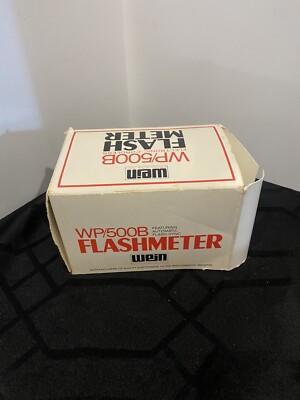 Wein WP5008 Flash Meter Vintage with Original Box & Manual W/ Auto Flash Sync