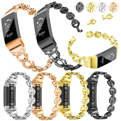 Luxus Ersatz Armband für Fitbit Charge 5 Premium Edelstahl Metall Uhrenarmbänder