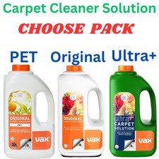 Vax Original Carpet Solution Shampoo 1.5L Scented Cleaner Upholstery or Carpet