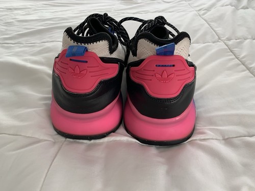 Adidas ZX 2K Boost Mens Athletic Shoes Size 13 FX8835 White Pink Blue - Picture 4 of 8