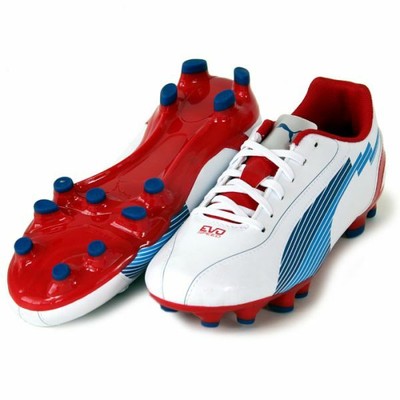 puma evospeed white red