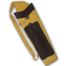 LONGBOW/RECURVE/COMPOUND BOW ARROW LEATHER SHOULDER BACK ARROW QUIVER BAG