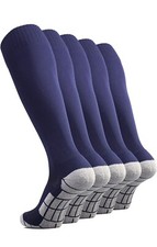 CWVLC Soccer Socks 1/3/5 pairs Team Sport Knee High Socks for Adult Youth Kids