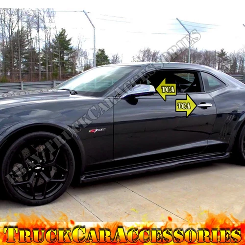 For 2010-2013 2014 2015 CHEVY Camaro Chrome Covers Set Full Mirrors+Door Handles