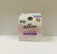 Leggs Womens Silken Mist Ultra Sheer Pantyhose Sun Beige Size B #98069