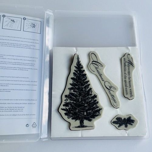 Stampin Up Special Season Rubber Stamp Set Of 4 Christmas Tree Retired 131769 - Picture 3 of 5