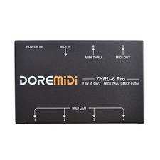 DOREMiDi Aluminum THRU-6 Pro MIDI Box Controller Spliter 6 Channels MIDI Spliter