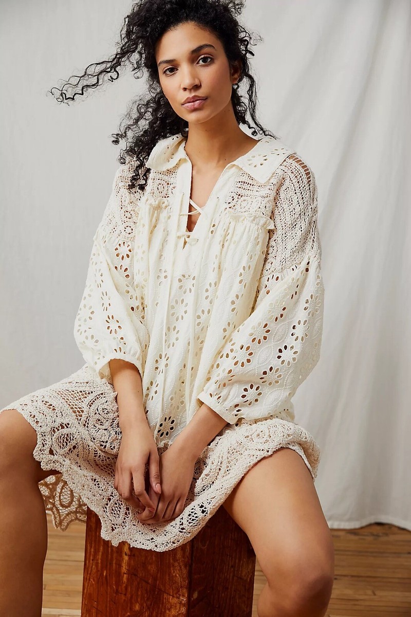 anna sui crochet dress New And Lace Florets sz Small Pants Size:37 R Maxi dress E1 Is Rolling Up Your