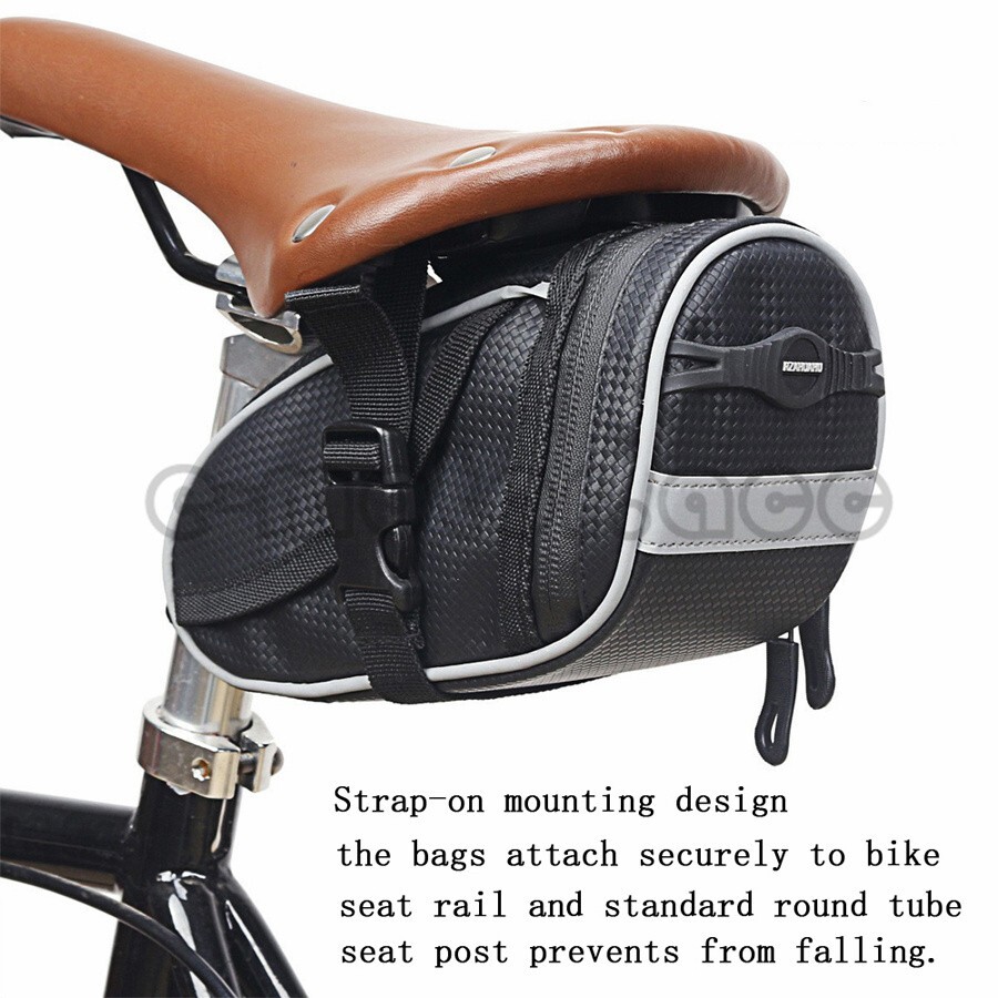 Fashion Zipper Bike Under Seat Bag Bicycle Rear Tail Saddle Storage Box